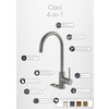 Cool 4-in-1 - Ronde kraan - Inox - gekoeld en bruisend br/ Opgelet  Artikel bestaat uit 2 dozen 
