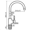 251194 - Mitigeur de cuisine Lanesto -Belforte - Bec orientable - Inox - Garantie dechange 5 ans