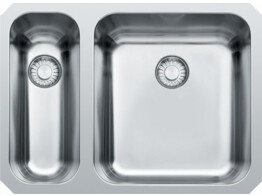 Largo - Onderbouwspoelunit / 575 x 420 mm / 1 1/2 bak / Glad / Grote bak links