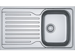 AZX6111 - 101.0488.447 - Antea - Inbouwspoeltafel / 860 x 500  mm/ 1 bak / Glad / Omkeerbaar