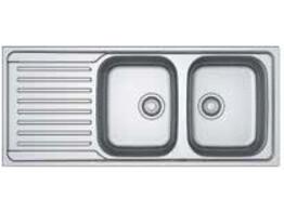 AZX6211 - 101.0488.449 - Antea - Evier a encastrer / 1160 x 500  mm/ 2 bassins / Lisse /