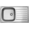 310307 - Evier a encastrer Sevilla - 1 cuve avec egouttoir 860 x 500 mm - reversible