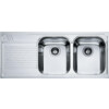 Armonia - Inbouwspoeltafel / 1160 x 500 mm / 2 bakken / Glad /