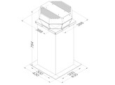 Platdakventilator met geluiddemper 1.150 m /u