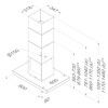 Hotte centrale Flatline 90 cm inox