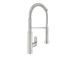 Eengreeps keukenmengkraan  1/2   met professionele sproeier  SuperSteel