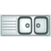FLX6211 - 101.0715.791 - Flash - Evier a encastrer / 1160 x 500 mm / 2 bassins / Lisse / Reversible
