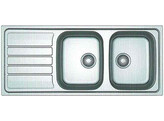 FLX6211 - 101.0715.791 - Flash - Evier a encastrer / 1160 x 500 mm / 2 bassins / Lisse / Reversible