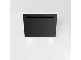 Wandkap Vision 75cm zwart glas recirculatie