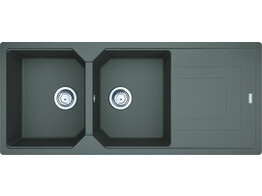 Urban - Inbouwspoeltafel / 1160 x 500 mm / 2 bakken / Omkeerbaar /