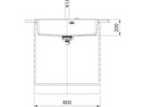 Maris - inbouwspoelbak / 780 x 500 mm / 1 bak /