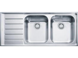 Neptune - Vlakbouw-   SlimTopspoeltafel / 1164 x 514 mm / 2 bakken / Glad /