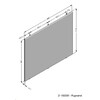 Panneau de paroi arriere 90 cm inox hauteur 69 cm