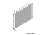 Panneau de paroi arriere 90 cm inox hauteur 69 cm