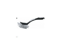 Brosse a vaisselle violet/gris  soies blanc/gris