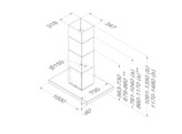 Hotte centrale Flatline 100 cm inox
