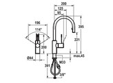 KWCONO cuisine neop. esc. A200 chromeline  flex-PEX 3/8 