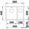 BLANCO ANDANO 340/180-U links man.