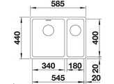 BLANCO ANDANO 340/180-U links man.