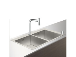 Hansgrohe C71-F765-10 ST Sink combi 370 x 370 - Roestvrijstaal