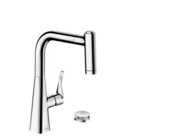 Hansgrohe 73805000 - M7120-H220 2-hole single lever kitchen mixer 220 with pull-