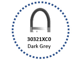 GROHFlexx uitloop voor Essence keukenkraan met professionele sproeier  dark grey  voor 30294000/DC0 
