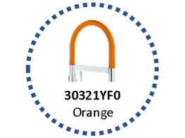 GROHFlexx uitloop voor Essence keukenkraan met professionele sproeier  geel  voor 30294000/DC0 