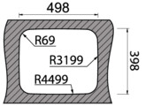 310305 - Lanesto Granada - Onderbouw - 500x400mm - RVS - R70