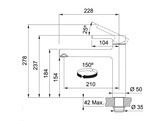 301914 - 115.0600.095 - Centro - Mitigeur a bec orientable / Top lever / Chrome