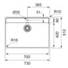 MRX2107001 - 127.0638.676 - Maris - Evier a affleurer Slim Top / 700 x 400 x 180 mm