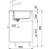 Maris onderbouwspoelbak / 595 x 440 mm / Glad