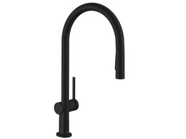 Hansgrohe Talis M54 Eengreepskeukenmengkraan C 210  uittrekbaar  2jets  matzwart - sbox