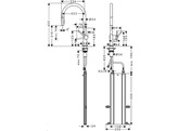 Hansgrohe Talis M54 Eengreepskeukenmengkraan C 210  uittrekbaar  2jets  inoxlook