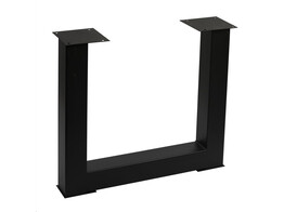 280118 - U-voet van zwart staal zwart gelakt 810 x 880 mm