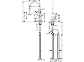 Hansgrohe Talis M54 Eengreepskeukenmengkraan C 210  uittrekbaar  1jet  chroom
