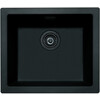 311626 - Cadiz inbouw 1 bak - Fybertec - 500 x 440 - zwart met zwarte korfplug