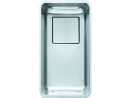 ONO onderbouwspoelbak / 230 x 430 mm / met ventielcover en roosterrand / Glad
