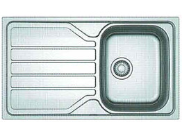 FLX6111 - 101.0715.789 - Flash - Inbouwspoeltafel / 860 x 500 mm / 1 bak / Glad / Omkeerbaar