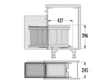 Solo 20l Automatic - Grijs - Uittrekbaar automatisch