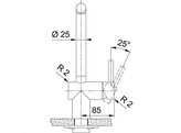301949 - 115.0628.210 - Atlas Neo - Mitigeur a bec extractible / Side lever / Anthracite
