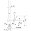 301029 - 115.0653.404 - Active J - Eengreepsmengkraan J met uittrekbare uitloop / Side lever / Zwart Mat