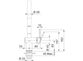 301029 - 115.0653.404 - Active J - Eengreepsmengkraan J met uittrekbare uitloop / Side lever / Zwart Mat