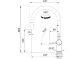 301029 - 115.0653.404 - Active J - Eengreepsmengkraan J met uittrekbare uitloop / Side lever / Zwart Mat