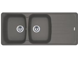 AZG621SG1 - 114.0492.460 - Antea - Inbouwspoeltafel / 1160 x 500  mm/ 2 bakken / Steengrijs /