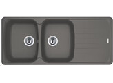 AZG621SG1 - 114.0492.460 - Antea - Evier a encastrer / 1160 x 500  mm/ 2 bassins / Gris Pierre /