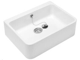 V B 632100R1 - O. Novo keukenspoelbak  met overloopgat  495 x 400mm  Wit Alpin CeramicPlus