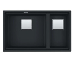 KNG120MB1 - 125.0635.480 - Kubus 2.0 - Evier a sous-encastrer / 760 x 460 mm / 1 1/2 bassin / Noir