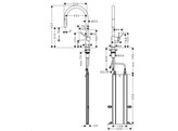 Hansgrohe Talis M54 Eengreepskeukenmengkraan C 210  uittrekbaar  2jets  matzwart - sbox