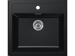 SID610490ZW1 - 143.0714.216 - Sirius - Evier a encastrer / 560 x 530 mm / 1 1/2 bassin / Noir