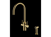 MGS - SPIN DF SP extractible avec douchette de rincage separee Light Gold
